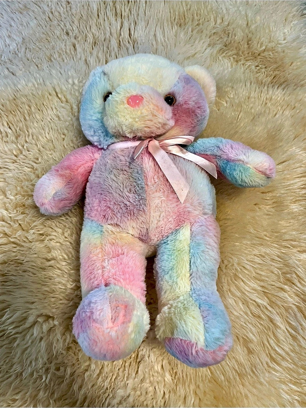 Pastel Tie-Dye Plush Bear 16”